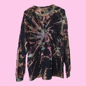 Reverse Tie Dye Long Sleeve Shirt, L